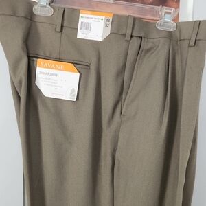 Savane Men's Taupe Dress Pants, Size 44W 32L.